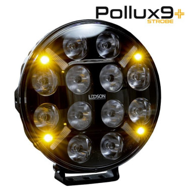 Halogeen voor lange afstanden + LEDSON POLLUX9+ stroboscoop GEN2 STROBE wit oranje