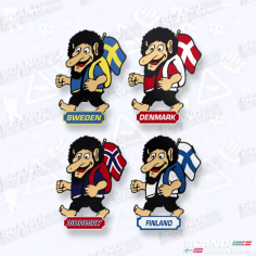 SCANDI SOUVENIRS SCANDI TROLLS SET DE PEGATINAS