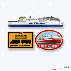 SCANDI SOUVENIRS ZESTAW NAKLEJEK FERRY