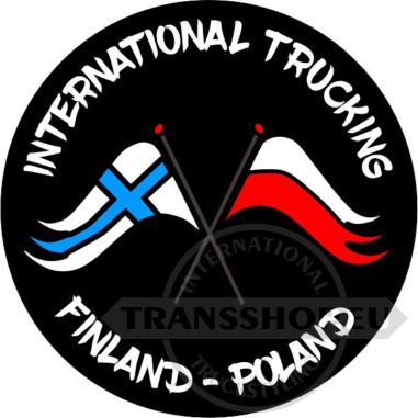 INTERNATIONAL TRUCKING FINLAND - POLAND NAKLEJKA WLEPA 10 CM