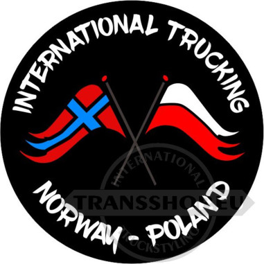 INTERNATIONAL TRUCKING NORWAY - POLAND STICKER 10 CM