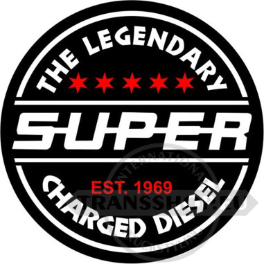 THE LEGENDARY SUPER CHARGED DIESEL STICKER 10 CM