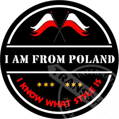 IK BEN UIT POLEN STICKER 8 CM