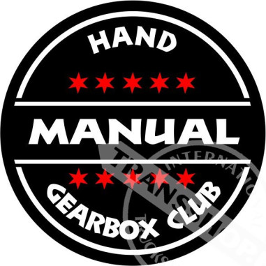 MANUAL HAND GEARBOX CLUB NAKLEJKA WLEPA 10 CM