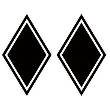 rOMBs KARO DIAMOND 2x BLACK STICKER másolata