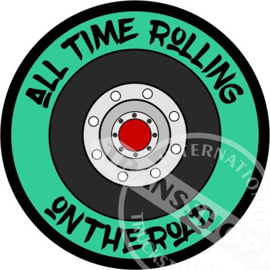 AUTOCOLLANT "ALL TIME ROLLING" 10 CM