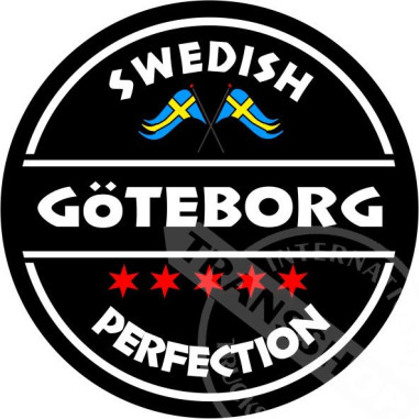 Pegatina SWEDISH PERFECTION GöTEBORG 10 CM