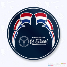 BACK TO THE OLD SKOOL NL NL NAKLEJKA WLEPA 10 CM