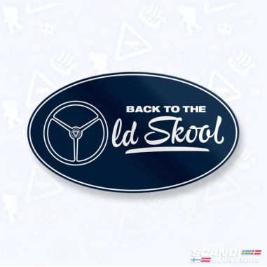 AUTOCOLLANT "BACK TO THE OLD SKOOL" 10 CM