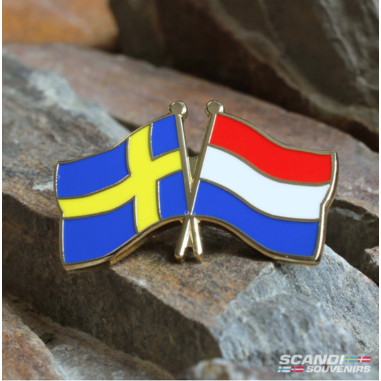 PIN vlajky Švédsko Nizozemsko