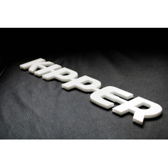 K-I-P-P-E-R plastic emblem letters logo 2