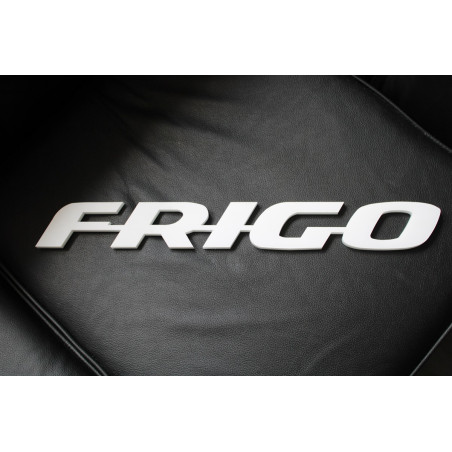 F-R-I-G-O plastový emblem napis
