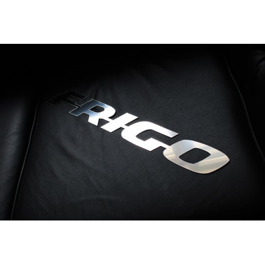 F-R-I-G-O Stainless emblem logo letters FRIGO