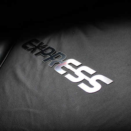 E-X-P-R-E-S-S ROESTVRIJ EMBLEEM LOGO CHROME EXPRESS