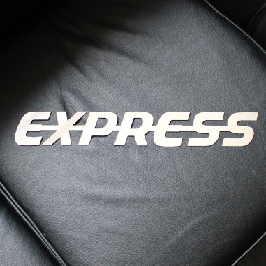 E-X-P-R-E-S-S EMBLEMA LOGO IN ACCIAIO INOX...