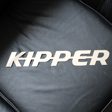 K-I-P-P-E-R EMBLEMA LOGO IN ACCIAIO INOX CROMO...