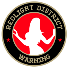 PEGATINA REDLIGHT DISTRICT 8 CM