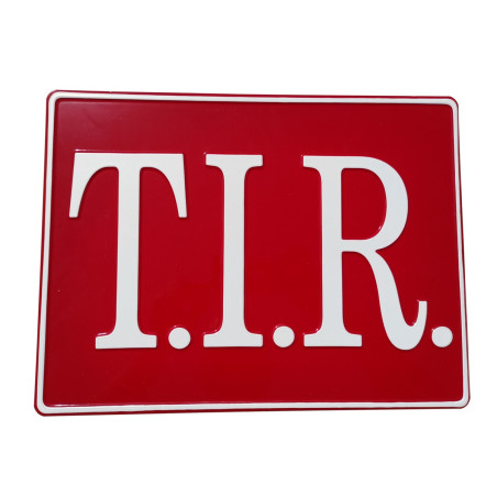 Embossed board TIR red - white