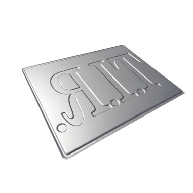 Embossed board TIR green white