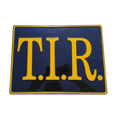 Embossed board TIR black - yellow
