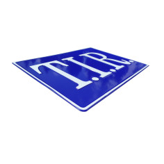 PLATO TIR EN RELIEVE AZUL Y BLANCO 2