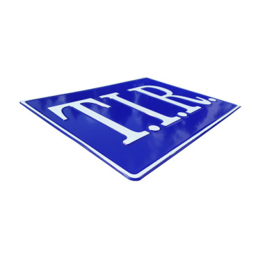 PIATTO TIR IN RILIEVO BLU E BIANCO