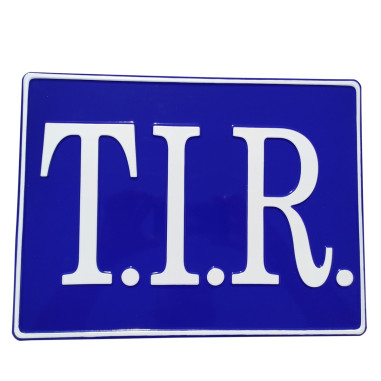 Embossed board TIR blue - white