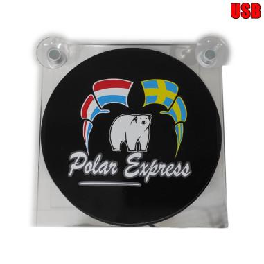 LIGHTBOX USB 17x17 POLAR EXPRESS LED TRUCK PLATE DELUXE