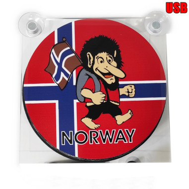 LIGHTBOX USB 17x17 TROLL NORWAY LED TRUCK PLATE DELUXE