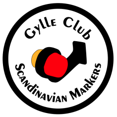 GYLLE CLUB STICKER 8 CM WHITE