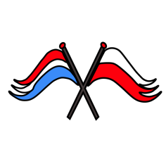 FLAGS HOLLAND POLAND STICKER 10x5 CM