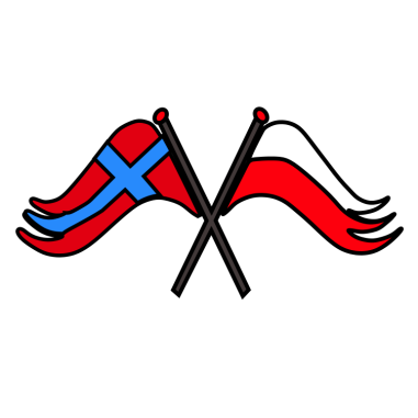 FLAGS NORWAY POLAND STICKER 10x5 CM