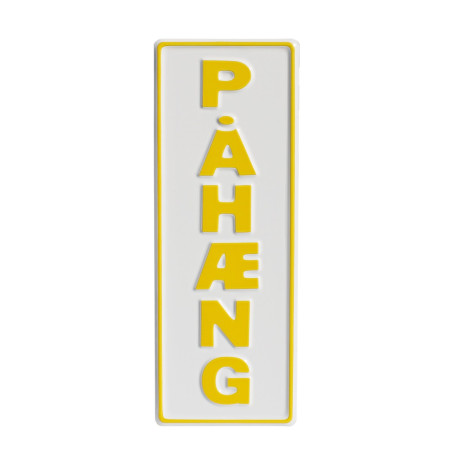 TABLICA TŁOCZONA PAHAENG BIAŁO ŻÓŁTA