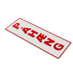 PLACCA IN RILIEVO PAHAENG BIANCO E ROSSO 2