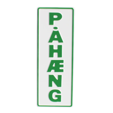 PLACA PAHAENG EN RELIEVE BLANCO Y VERDE