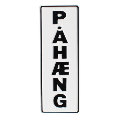 PLACA PAHAENG EN RELIEVE BLANCO Y NEGRO