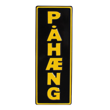 PAHAENG EMBOSSED PLATE BLACK AND YELLOW