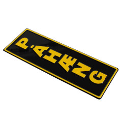 PLATO PAHAENG EN RELIEVE NEGRO Y AMARILLO 2