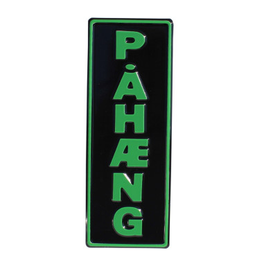 PLAQUE EMBOSSÉE PAHAENG NOIR ET VERT