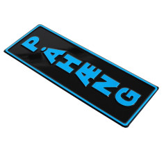 PLAQUE EMBOSSÉE PAHAENG NOIR ET BLEU 2