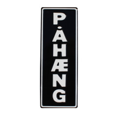 PLACA PAHAENG EN RELIEVE BLANCO Y NEGRO