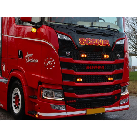 SCANIA DUBBEL FÄRG ORANGE + VIT BELYSNING