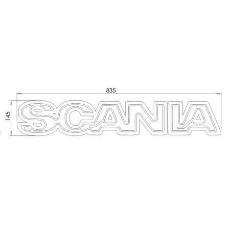 PODŚWIETLENIE NAPISU SCANIA DUAL COLOR POMARAŃCZOWY + BIAŁY