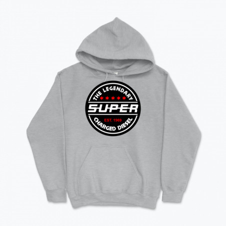 FELPA CON CAPPUCCIO E CANGURO "LEGENDARY SUPER CHARDEG DIESEL"