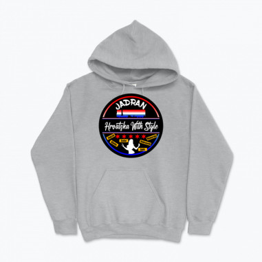 HOODIE WITH HOOD AND KANGAROO "HRVATSKA WITH...