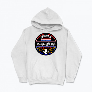 HOODIE WITH HOOD AND KANGAROO "HRVATSKA WITH...