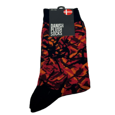 CALZINI IN PELUCHE DANESE, ROSSO