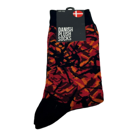 DANISH PLUSH SOCKS, RED