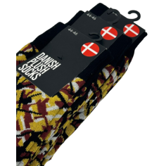 DÁNSKÉ PLYŠOVÉ PONOŽKY, ŽLUTÉ 2