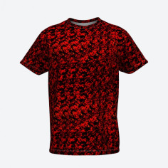 T-SHIRT DANOIS EN PELUCHE, ROUGE